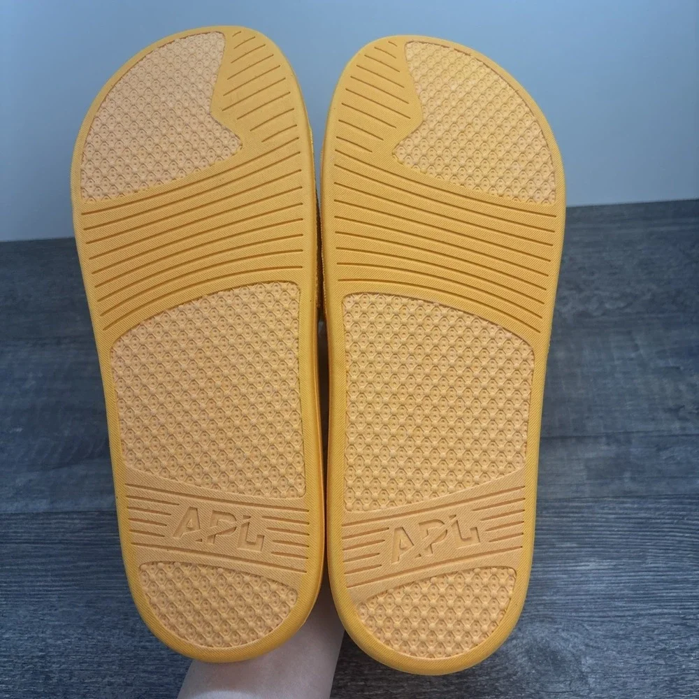 APL Slides Men's 11 BL TechLoom Mango Sandals $130‎ NEW Defect